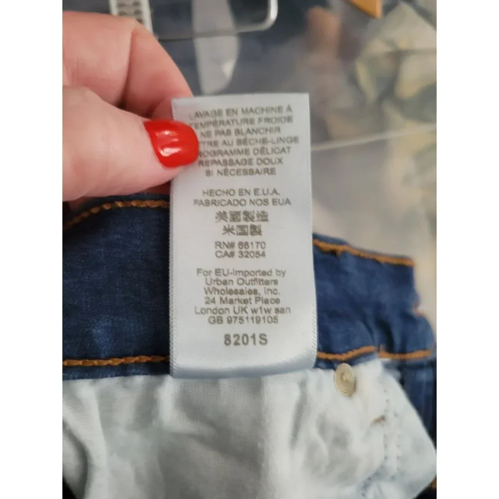 Free People blue jeans wide flare bottom hippie Size 29_7
